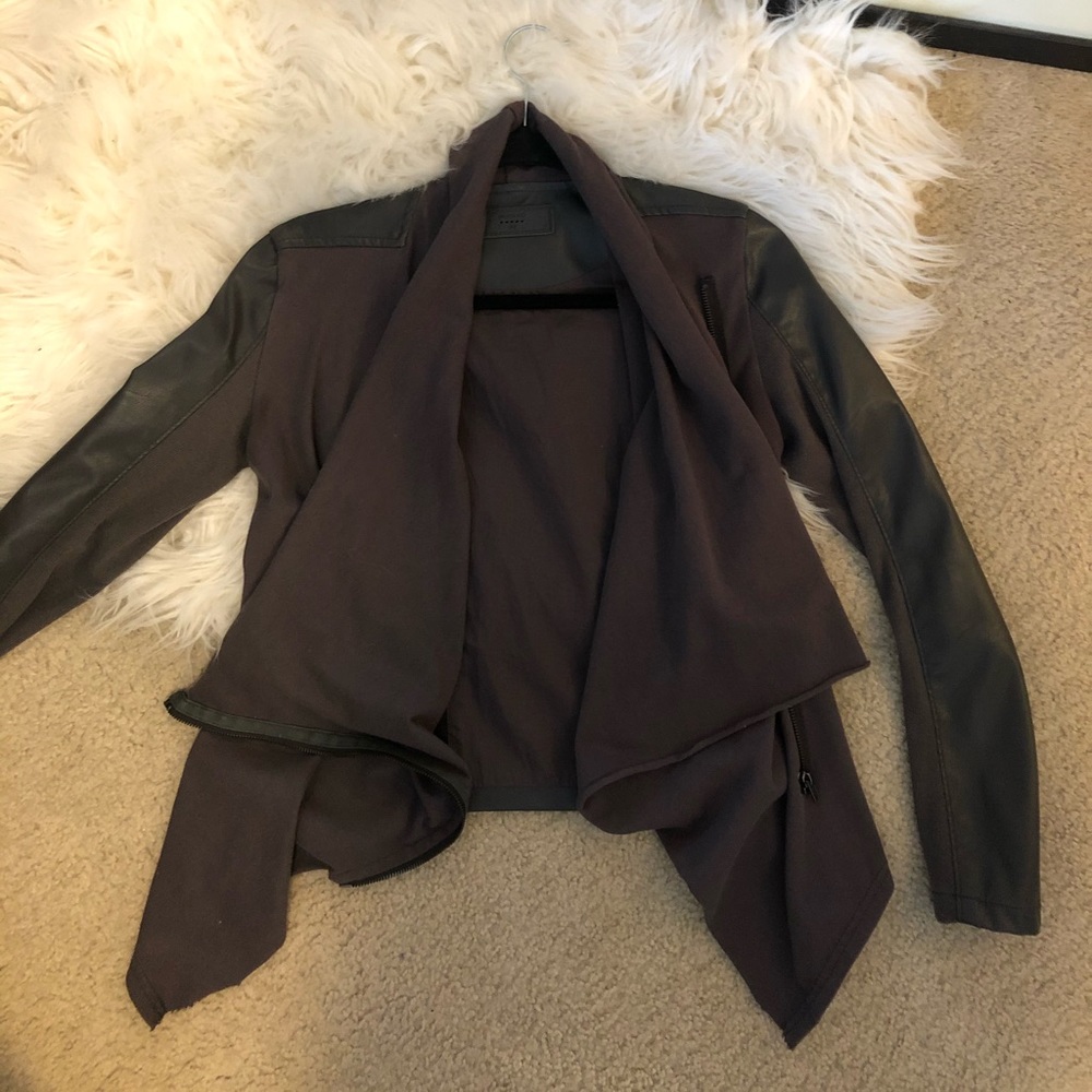 Drape vegan Leather jacket